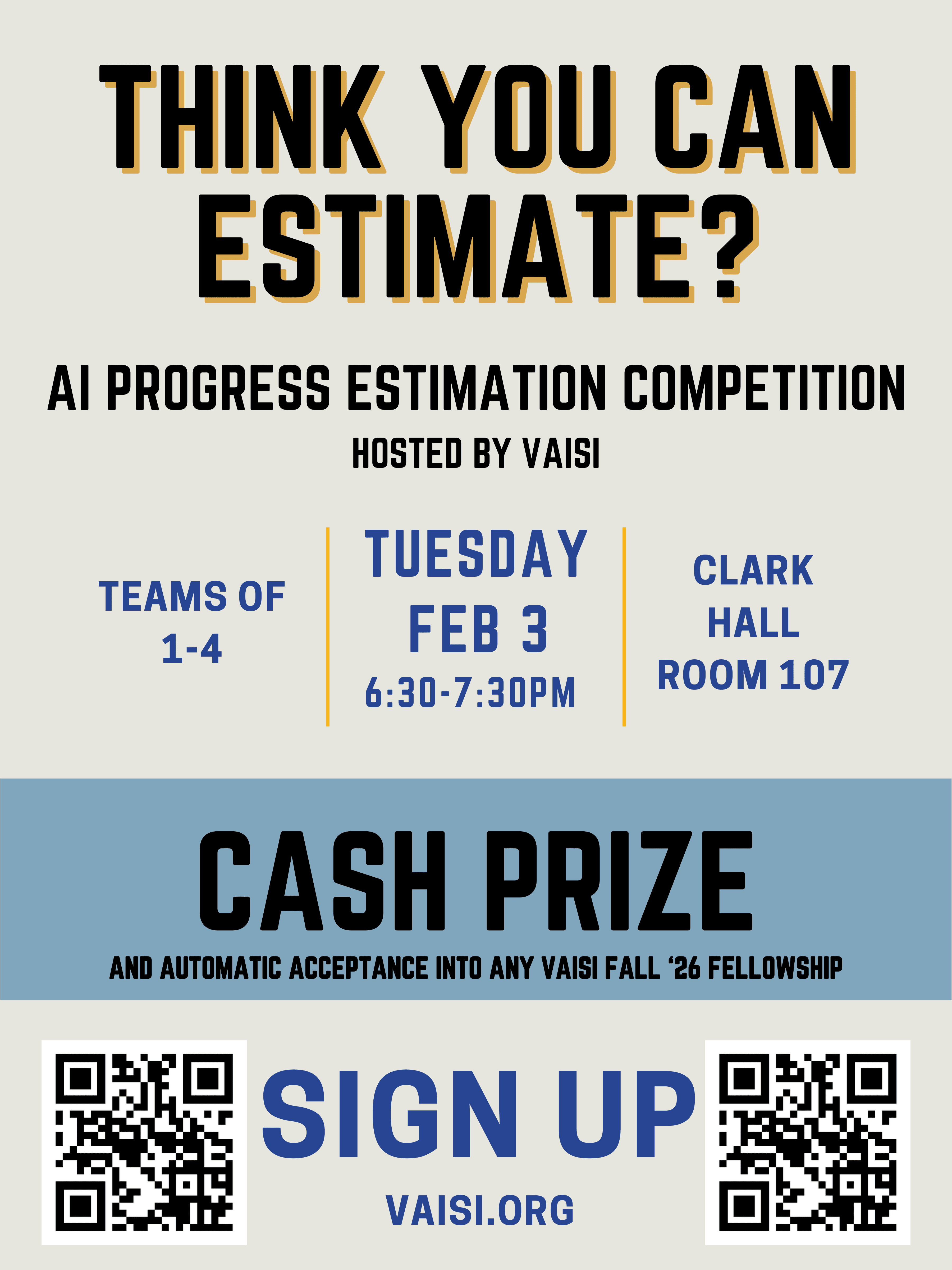 AI Progress Estimation Game flyer